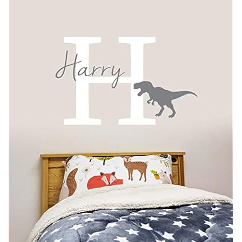 Dinosaur Wall Sticker with Personalised Name Cover