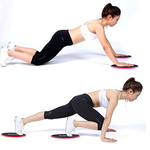 Sfee-Core-Exercise-Sliders-2xDual-Sided-Gliding-Discs-for-Use-on-Carpet-Hard-Floor-Fitness-Equipment-Idea-for-Abdominal-Full-Body-Workout-TrainingLeg-Sliders-Aerobics-CrossFitGift-Box