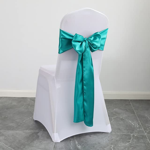 10/50/100 szt./Wstążka DIY Krawaty na Imprezę Imprezę Hotel Bankiet Krzesła Dekoracje-Czerwony, 50 szt. ，Fiołki na pokrowce na krzesła(Stone Green,100pcs)