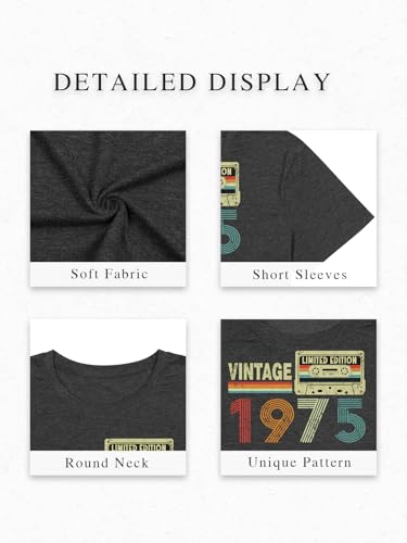 50th Birthday Gifts for Him Vintage 1975 Shirt 50 Year Old Birthday Gifts 1975 Graphic Tee Tops4