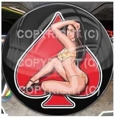 Tow Hitch Receiver Insert Cover Plug 2" X 2" Truck & SUV for RED Spade Bikini Girl Model-PYT-8888-3678