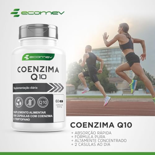 Coenzima Q10 Coq10 100Mg Pura Alta Concentração - 60 Cápsulas - Ecomev
