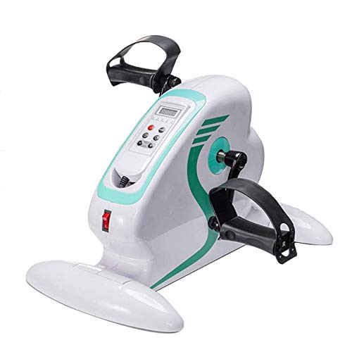 WE&ZHE Electric Pedal Exerciser, Adjustable Portable Electric Mini Exercise Bike, Electronic Physical Therapy and Rehab Bike, for Arm and Leg Rehab Work-Out, with Remote Control