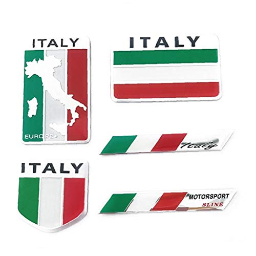 NiceButy Styling Italia Bandera De La Etiqueta Engomada De Aluminio Aleación Coche Insignia del Emblema De Italia Creativa Etiqueta Engomada del Coche para La Motocicleta