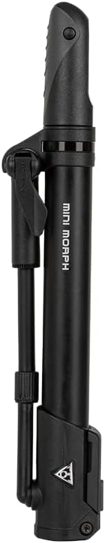 Topeak Mini Morph Bike Pump Compact High-Pressure Portable Bicycle Pump Fits Presta, Schrader & Dunlop Valves Durable Aluminum Barrel