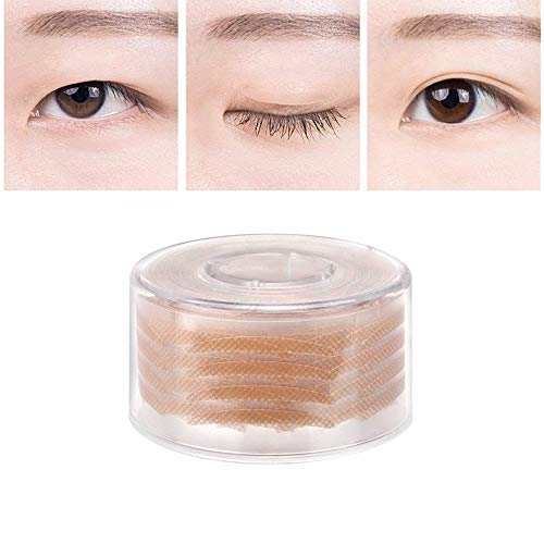 AISIBO 300 Pairs Adhesive Invisible Fiber Double Eyelid Tape Stickers - Waterproof Eye Tape Natural Complexion with Y Shaped Fork (Silm)