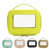 ZHIPAIJI Clear Makeup Bag Organizer, Portable Travel Toiletry Cosmetic Bag Case for Women, Waterproo