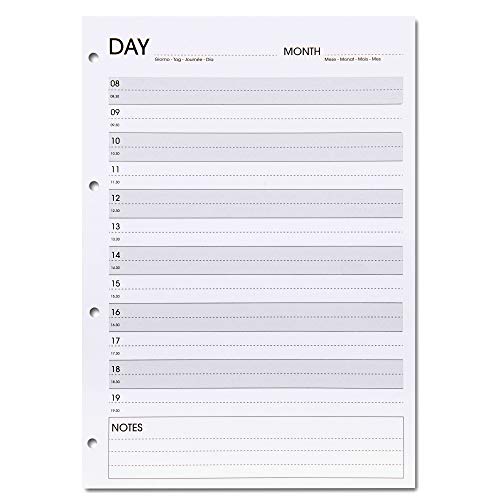 Agenda calendario planificador día perpetuo de mesa bloc 50 hojas A4 hoja rasqueta espiral almacenamiento Notebook Impegni diario planificador para escritorio oficina casa Cover