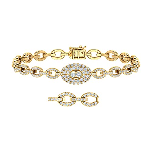 1 1/5 Carat Linked Diamond Bracelet in 10K Gold