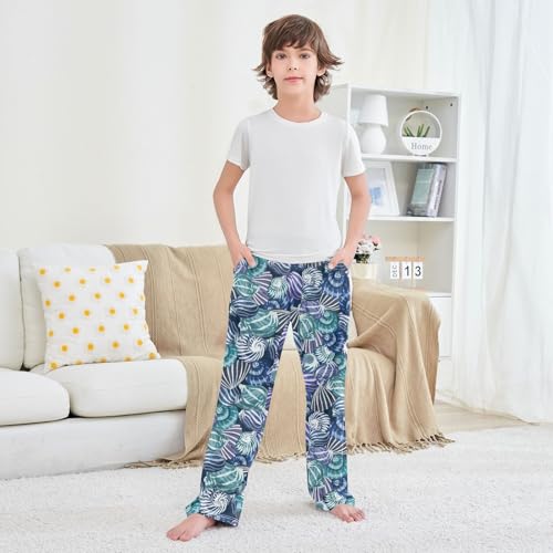 Boys' Pants Sea Shell Conch Long Bottoms Jogger Pants Elastic Waist Trousers with Pockets S-XL3