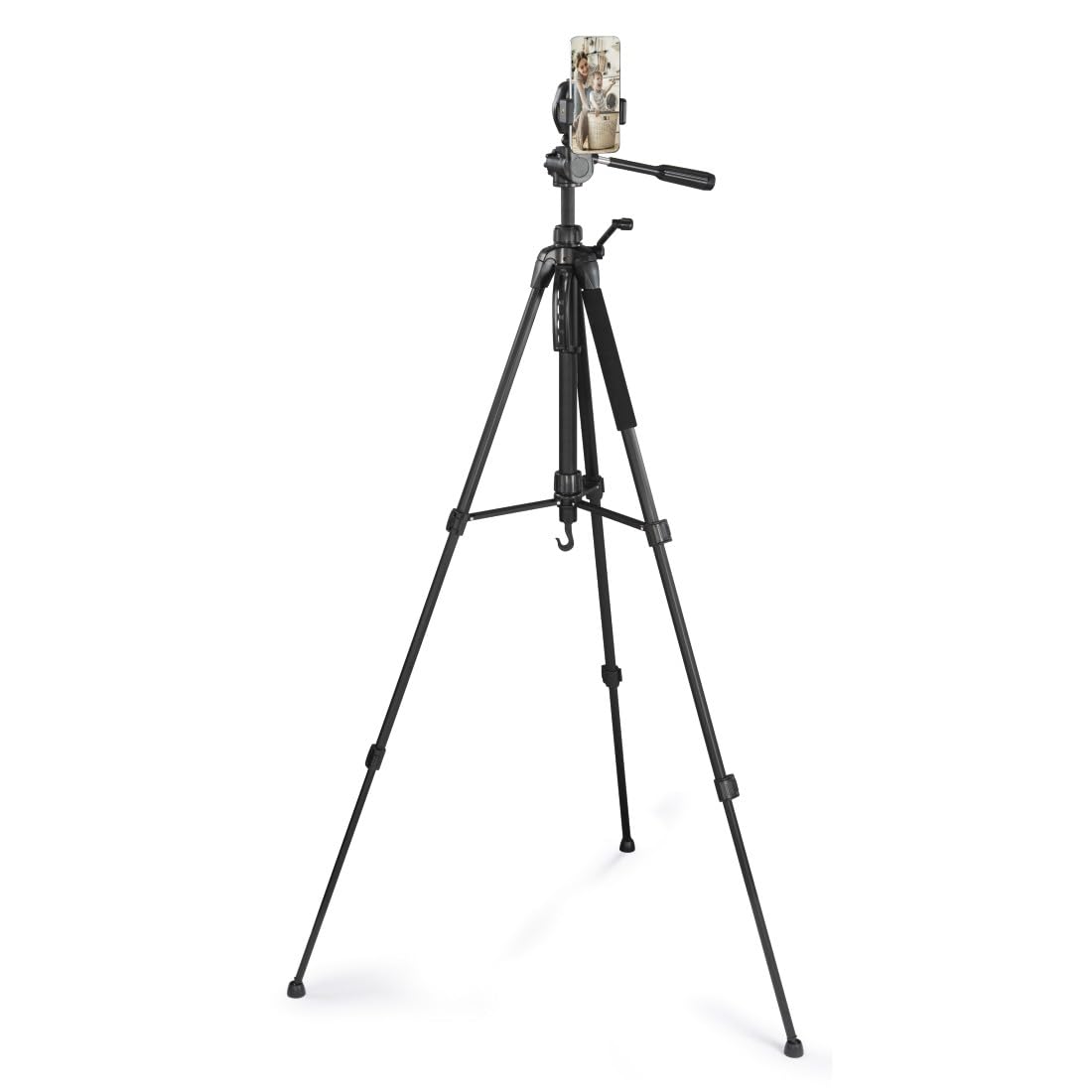 Hama Statyw do kamery Action 153 3D (lekki statyw fotograficzny z uchwytem na telefon komórkowy, tripod o wysokości 60-153 cm, trójnożny statyw z głowicą 3-drożną, statyw do lustrzanki, pasuje do