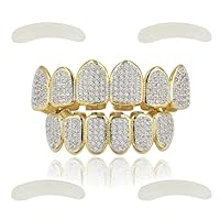 Algopix Similar Product 2 - JINAO Gold Diamond Grill for Your Teeth