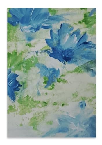 Peinture fleurs bleues et vertes : créez un cocon de sérénité dans votre chambre