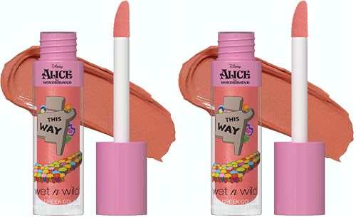 Wet n Wild Alice in Wonderland Color de Labios y Mejillas, Rubor Natural y Cremoso para Labios y Mejillas, Fórmula Liviana que se Mezcla sin Problemas, Tono This Way (Paquete de 2)