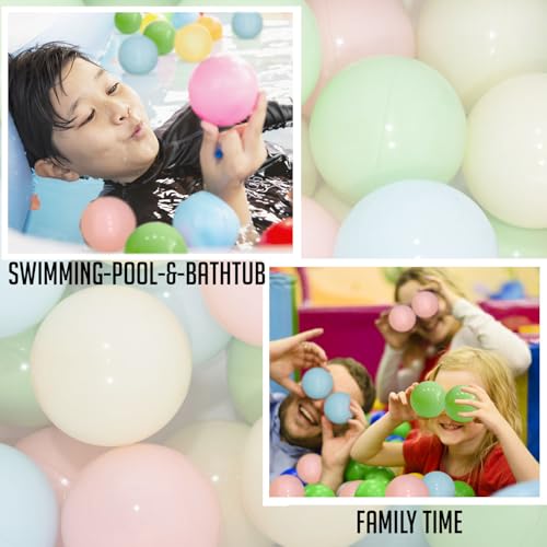 Image of Amazon Brand - Jam & Honey | 150 Multicolour Plastic Balls for Kids (6cm)| Fun Balls | Exercise & Fitness Non-Toxic, Soft and Safe | for Kids 12 Months + | Multicolor