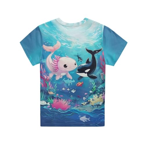 Upetstory Kids Girls Short Sleeve T Shirts Crew Neck Summer Casual Tees Top for 3-16 Year2