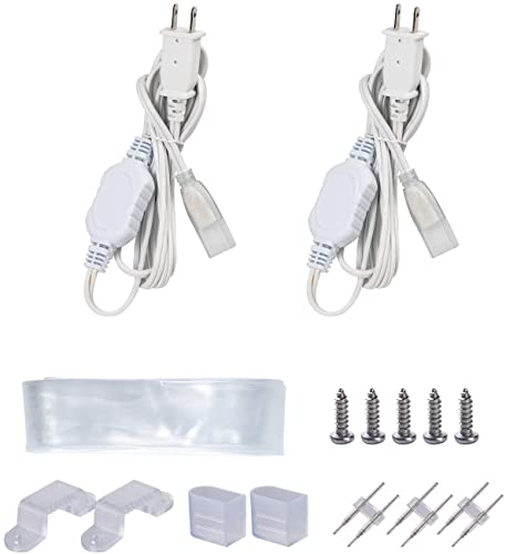 Shine Decor Bundle Products Of Power Cord Pack With 45M/150Ft Led White Strip Light Kit #TOP21