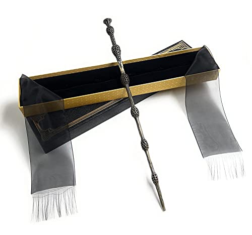 Image of Harry Choosen One Potter Dumbledore Elder Magic Wand with Box Premium Polyresin Metal Core Collectible Cum Cosplay Accessory, Adult & Kid, Multicolor