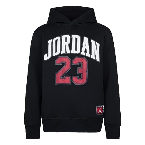 Jersey 23 Pullover Grade School Hoodie (Black/Red), Youth, X-Large