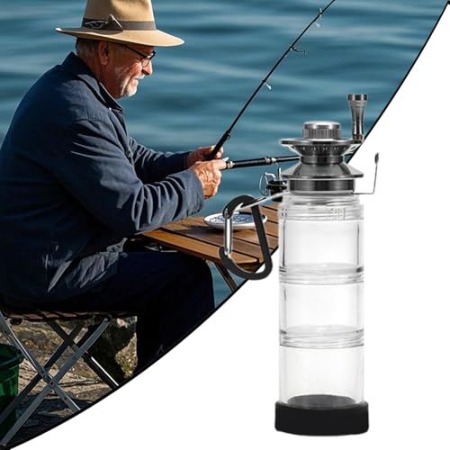 Boîte à appâts spinners de pêche à 3 couches avec support et crochet