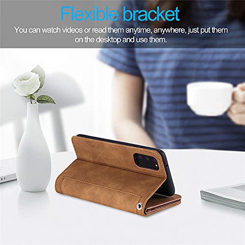 Housse en cuir noir Galaxy A51 4G avec fermeture éclair chic - 2