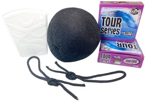 Phix Doctor Cannon Ball Wax Remover, Wax Comb, Leash Tie, Sticky Bumps 2 Cool/Cold Surf Wax