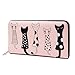 Produktbild OB OURBAG Geldbörse Damen, Süß Karikatur Katzen Geldbeutel Frauen Portemonnaie mit Vielen Kartenfächern Reißverschluss Elegant Portmonee PU Leder Lang Brieftasche für Mädchen(Rosa)
