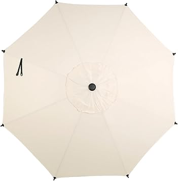 Abba Patio 9FT Lyon Outdoor Patio Umbrella Replacement Canopy, 8 Sturdy Ribs UV Protection Waterproof for Garden Deck Backyard Pool,Only Umbrella Replacement Canopy,Beige