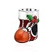 ABUN Christmas Stocking,Snowman,Santa Claus Charms 925 Sterling Silver Xmas Crystal Charms for Bracelet (Red Stocking)