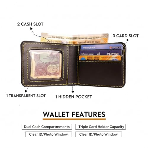 Vegan Leather Customized Wallet | Personalized Name & Charm | Men’s Gift