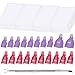 Anezus Nail Polish Remover Clips Set Includes 20 Pack Toe and Finger Gel Nail Polish Remover, A Cuticle Pusher and 500 Pack Cotton Pads for Gel Polish Removal