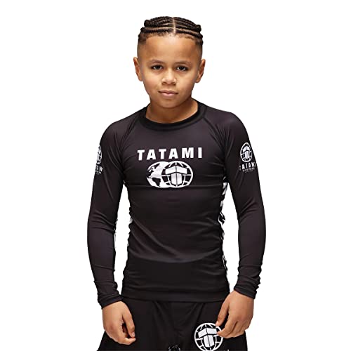 Maillot de jiu-jitsu à manches longues Tatami Raid pour enfant noir