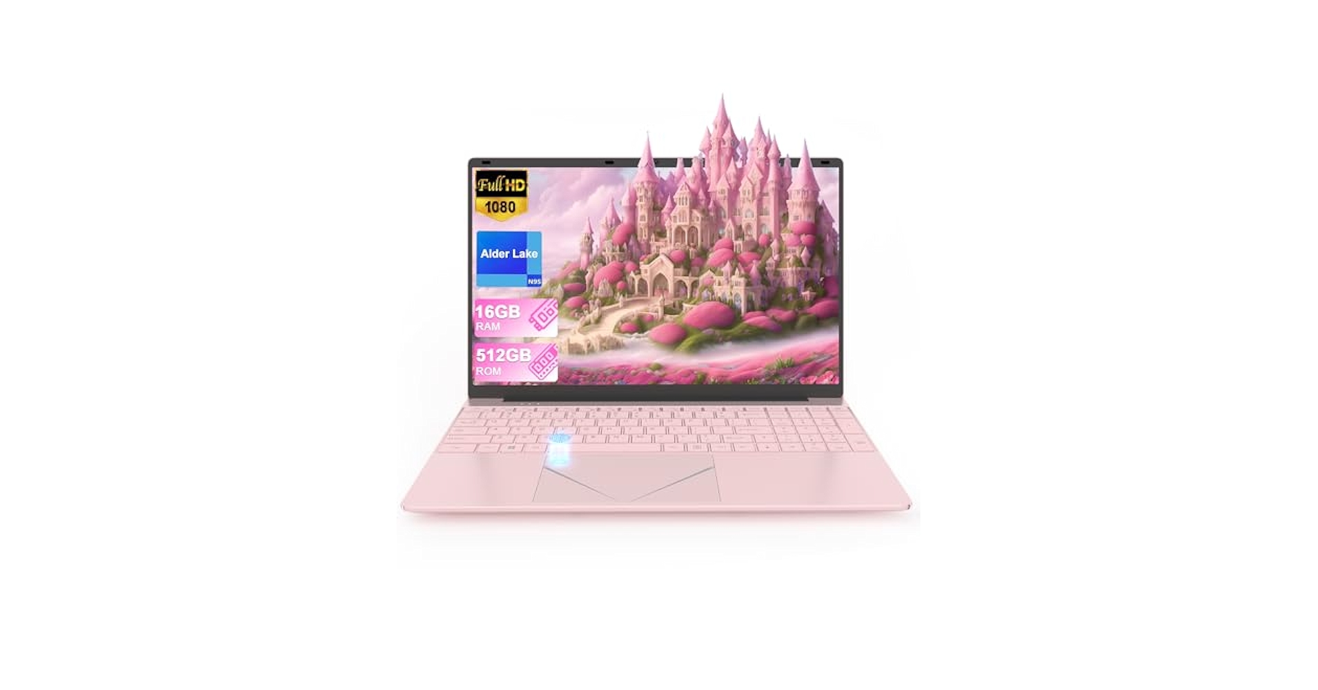 Amazon.com: 15.6 inch Pink Laptop Computer, Alder Lake Quad