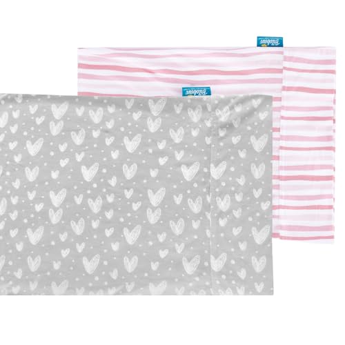 Jersey Cotton Toddler Pillowcase 2 Pack, Kids Pillowcase for Sleeping