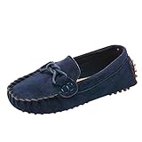 Boys Girls Soft Loafer Slip-on Shoes Suede Moccasin Casual Classic Boat Shoes