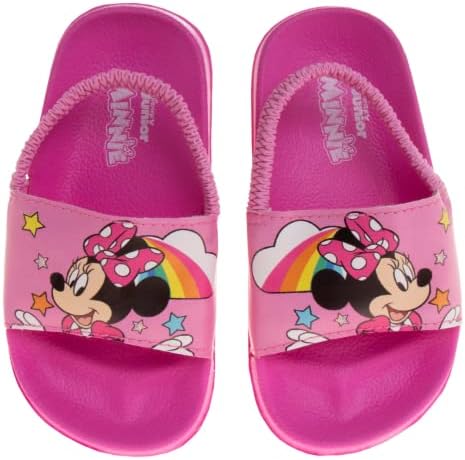 Disney Minnie Mouse Girls Slides- Summer Sandal - Pink (size 5-6 Toddler)