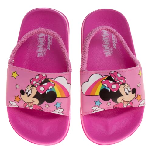 Image of Disney Minnie Mickey Encanto Lightning McQueen Lilo n Stich Sesame Street Little Mermaid Moana Slides Backstrap Slip-On Beach Sandals (Infant /Toddler /Little Kid)