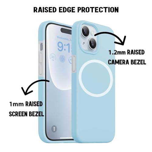 Image of Kratos Soft Silicone Case Cover Compatible with iPhone 15 Plus - Everyday Comfort Protection, Wireless Magnetic Charging Case with Raised Edge Camera & Screen Protection, Shock-Resistant Design