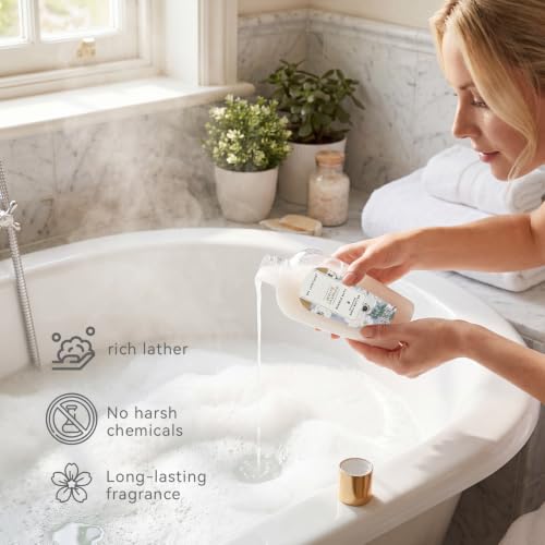 Image of Spa luxetique 8pcs Jasmine Gift Set for Women, Spa Gift Baskets Bath and Body Gifts with Shower Gel, Bubble Bath, Birthday Anniversary Christmas Gifts for Mom