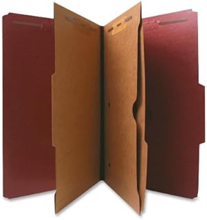 95013 Classification Folder,Two-Pocket,2/5 Cut,Legal,10/BX,Red