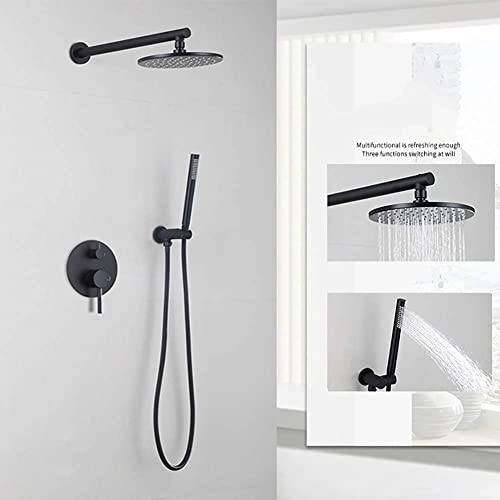 Robinet de douche mural en cuivre avec colonne de douche pluie chic