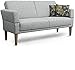 Produktbild Cavadore 3-Sitzer Sofa Femarn mit Federkern / Küchensofa für Esszimmer oder Küche / 190 x 98 x 81 / Strukturstoff Hellgrau