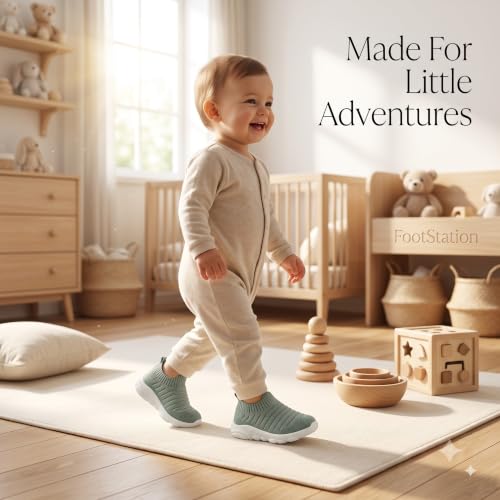 Image of Infant Shoes for Baby Boys & Girls | Musical Sound Walking Shoes | First Walker Shoes for Toddlers | Lightweight Breathable Knit Sneakers | Soft Sole Comfortable Slip On Shoes for Newborns, Babies & Kids