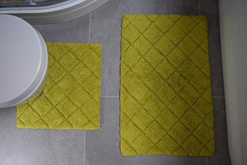 Rapport Home Rapport Kyra Bath Set, Cotton,Jive, Bathmat (76 X 46cm), Pedestal mat (46 x 45 cm)