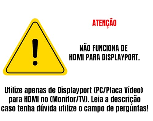 CASEPRO Cabo Adaptador Conversor Displayport para HDMI, Unidirecional DP para HDMI, Placa de Vídeo,