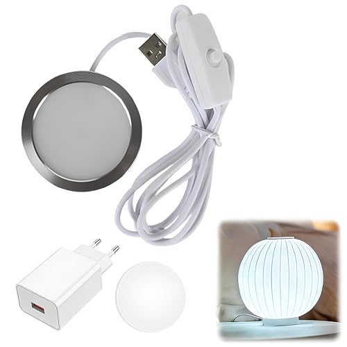 3D-Drucker LED-Lampen-Kit, LED-Lampenbeleuchtungsset für 3D-Druckermodelle, Nachtlicht Modelle Ersatz für 3D Druck Zubehör, LED-Lampen-Set für Lab A1/A1mini/P1S/P1P/X1C, mit USB-Adapter, Weißes Licht