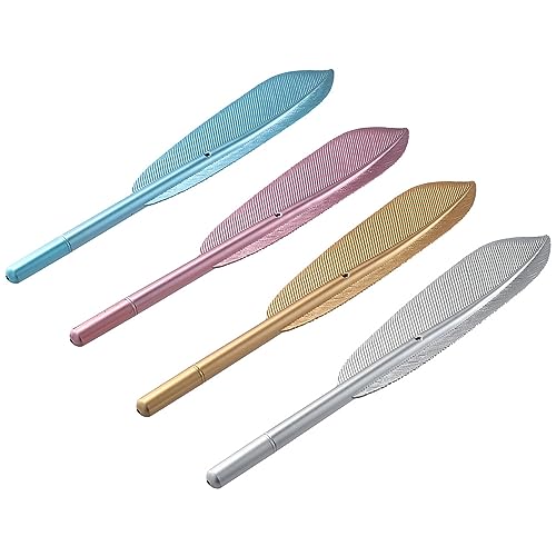 dohobby 8PCS Bolígrafos Gel Pluma Pluma con diseño de pluma miniatura 3