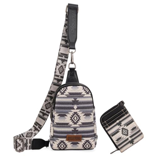 Wrangler Aztec Crossbody Sling Bags for Women Wallet Set
