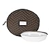 6 Pieces of Fine China Dinnerware Accessory Storage Set - Deluxe Quilted Plush Microfiber - Contents Label Window - Protect Your Valuable China Dishes from Dings, Scratches and Cracks - Brown