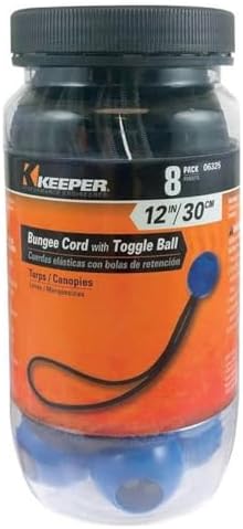 Keeper - 12" Canopy Bungee Cords With Toggle Balls, 8 Count (Pack of 1) image 3